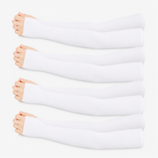 루아스 자외선차단 쿨토시 팔토시, 4세트, 화이트