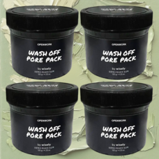 슈랙팩 대체 씻는 머드팩 클레이마스크 바르는 잡티 모공수축팩, 4개