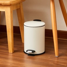 모던하우스 라운드 무소음 휴지통 3L 아이보리-CL1324016, 아이보리