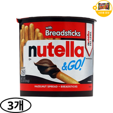 누텔라 누텔라 앤 고 위드 브레드스틱 사은품 추가증정, 52g, 3개