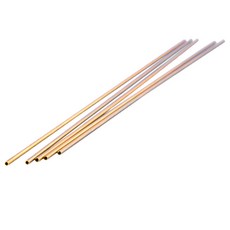 shangren 5PC 라운드 구리 황동 튜브 DIY 300mm 길이를위한 구리 도구 야외 풍경 및 정원 장식에 적합합니다., C, 옐로우, 1개