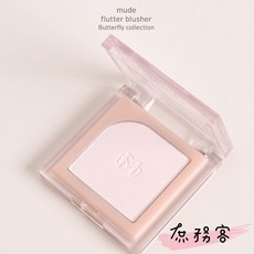 mude flutter blusher 柔霧單色腮紅 蝴蝶系列, 1個, #00 See-through Veil