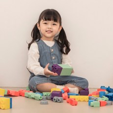 아가드 말랑말랑 안전한 소프트 블럭 80pcs 아기 블록 놀이 장난감, 1개