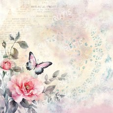 TS 花蝴蝶0042-蝶谷巴特餐巾紙/藝術紙 Decoupage napkins/art paper，精美蝴蝶圖案，提升用餐氛圍, 1個, 22.5x22.5