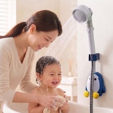 유디엘 프리무브 샤워기 홀더 고정 거치대 각도조절 360도 회전, 네이비블루