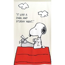 Noren Kobo 노렌코보 스누피 PEANUTS SNOOPY 프린트 반간 노렌 85x150cm