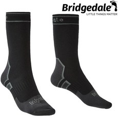 Bridgedale Stormsock 全天候防水襪 輕量中筒 登山襪 黑/中灰 L碼, 845 黑/中灰,L, 1個