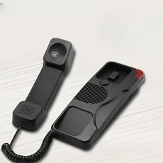 벽걸이형 통화 유선 전화기 발신 프롬프트 전화 내선 수신 전용 사무실 객실 다이얼 없는, 2. 186 흰색 응답기 (버튼 없음)