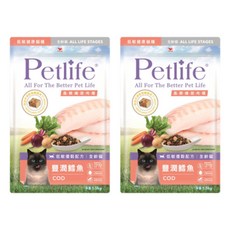 Petlife 晶鑽纖蔬肉糧 豐潤 全貓糧, 1.5kg, 2個, 鱈魚