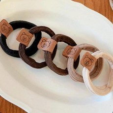 부드러운 곰돌이 헤어 고무줄 탄성 묶음 아동 헤어밴드 귀여운, 1개, 상세페이지 참조