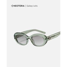 NEOTERIA Galaxy Lens 橢圓形時尚太陽眼鏡，清新配色，心形裝飾