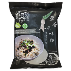 吳獨麵 (純素)蘆薈原味麵 黑芝麻醬-3包入(含醬), 120g, 1個