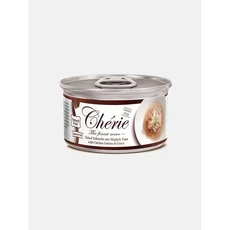 Cherie 法麗 全系列內貓排毛配方 添加湯汁補水 貓湯罐 貓罐頭, 1個, 【微湯汁】黃鰭鮪+嫩雞,單罐(缺貨自動換口味 勿接受勿下單), 80g, 微湯汁/黃鰭鮪+嫩雞