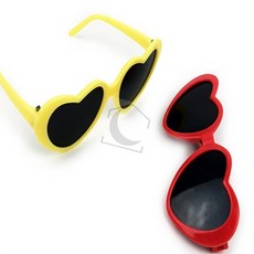 인형소품 하트 선글라스 앙증맞은, 레드