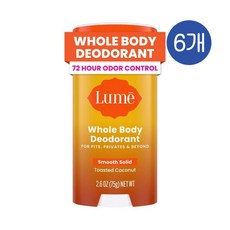루메 홀 바디 우먼 데오드란트 토스티드 코코넛향 Lume Whole Body Women's Deodorant, 75g, 6개