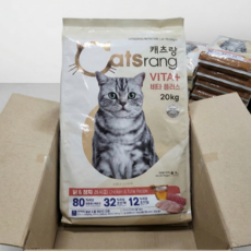 캐츠랑 비타플러스 고양이 사료 전연령 건식사료, 닭+오메가3, 20kg, 1개
