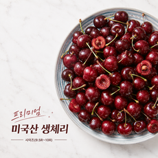 [노마진/항공직송]미국산체리 꿀당도 프리미엄 아삭달콤 생체리, 1박스, 500g (9.5R~10R/대사이즈)