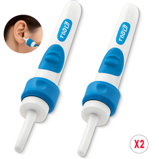 이지홈즈 진동 흡입 LED 내시경 실리콘 귀이개 1+1, 1개, 2개입