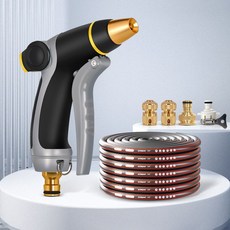 家用汽車清潔 四季軟管 多功能沖洗工具, 升級款金屬高壓水槍送10米水管套裝