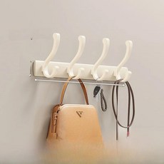 모던 스타일 벽걸이 코트 걸이 하중 지지 현관 옷걸이 무타공 성 높음, 1개, 7. [밀크 화이트] 피닉스 테일 후크 4개(무료 네일