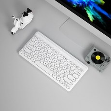 블루투스 접이식 키보드 무선 저소음 마우스세트 핑크, 화이트 키보드, 표준 구성