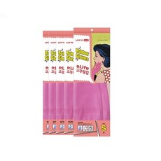 롯데이라이프 착한 고무장갑, 핑크, 소(S), 5세트