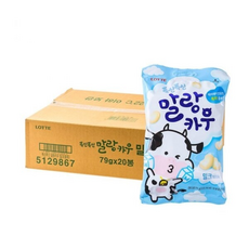 롯데 말랑카우 밀크, 79g, 20개