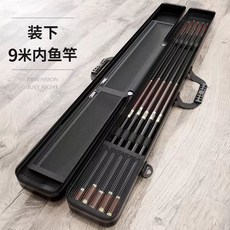 加厚防水 釣竿袋 釣魚包 魚竿袋 魚具包 硬殼釣魚收納盒, 隨機顏色小號30*2*2,無規格