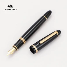 JINHAO X850 만년필 캘리그라피 펜 황금 EF 펜촉 비즈니스 사무실 학교 용품 필기 잉크 펜, 01 검정색, 01 에프