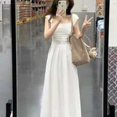 Yellwel여성용 여름 원피스 긴팔 드레스 DJP