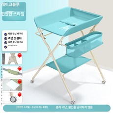 하우바이몰 기저귀교환대 기저귀갈이대 출산용품 신생아 신생아용품 기저귀교환매트, 1개, 레이크블루 편안한형