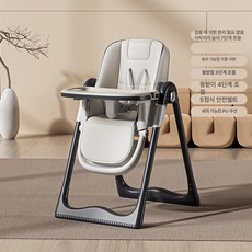 키즈맘 럭셔리 유아의자 바퀴달린 식탁 보조의자, 화이트 저가형 시트이중 식판