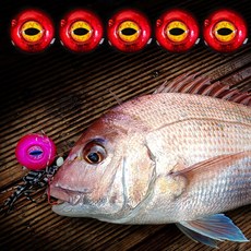 어복 대용량 빅아이 타이라바헤드, 5개, 40g, 레드