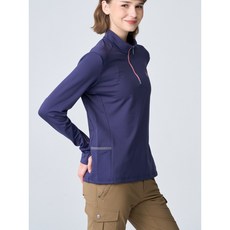 WILDLAND 荒野 女彈性斜紋拉鍊保暖機能衣 0B12603 吸濕快乾 登山露營