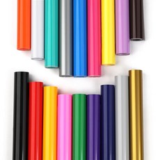 HTVRONT 영구 비닐 롤 18롤 30.5cm x 91.4cm(12인치 x 3피트) 멀티 컬러 영구 접착 비닐 Cricut 절단기와 호환 실루엣 - 잡초 및 이동이 용이, HTVRONT 영구 비닐 롤, 18롤 30.5cm x