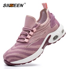 SIISEEN여성 안전화 가볍고 통기성 사계절 작업화X-55-2
