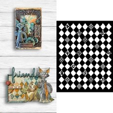 생생한 원형 금속 커팅 스텐실 스탬프 스크랩북 다이어리 장식 엠보싱 템플릿 인사말 카드, 1개