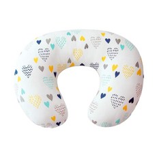 JoyBaby嬰兒枕多功能孕婦枕授乳枕，枕芯枕套可拆卸，舒適哺乳，減輕腰背壓力, 多色愛心-F
