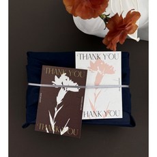 어버이날 스승의날 카드 꽃 엽서 카네이션 선물 포장 고상한, 60개, 고상한 세로 브라운