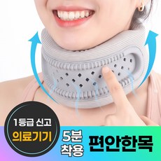 온체도감 의료용 목보호대 의료기기 경추 지지대, 그레이, 1개