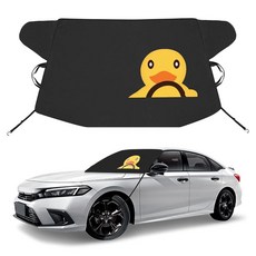 자동차 앞유리 스노우 커버 얼음과 눈용 자동차 앞유리 커버 모든 날씨에 적합한 600D 방수 원단 앞유리 스노우 커버 대부분의 자동차 트럭 SUV에 범용 핏 172., 자동차 앞유리 스노우 커버, 얼음과 눈용 자동차 앞유리