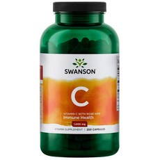 Swanson 斯旺森 玫瑰果維生素C膠囊 1000mg, 250顆, 1罐