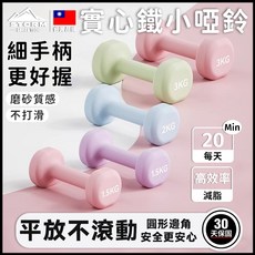 STORM 實心鐵小啞鈴 細手柄 更好握 磨砂質感 不打滑, 1個, SST鑄鐵啞鈴丨一體成型-1KG丨櫻花粉,單隻
