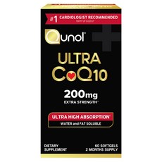 Qunol Ultra Coenzyme Q10 200mg 軟膠囊, 1個, 60錠