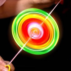 불빛 팽이 LED 줄 씽씽이 무한 회전 실 당기는 추억의 장난감 놀이 어린이집 단체 선물, 2-3. 레드_중형