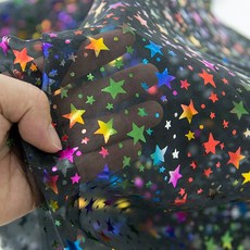 망사원단] 레인보우스타 블랙 n 무대의상 소품 의류원단, 1개