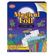 ATFUNSHOP Magical Foil Art Princesses 유니콘 인어 & 요정 - 지저분해지지 않는 포일 공예 키트 만 4 5 6 7 8 9세 아동용 재미있고 창의, Boy