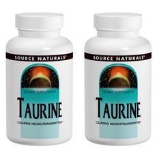 SOURCE NATURALS 牛磺酸粉無麩質和無糖, 2個, 100克