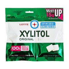 롯데 자일리톨 오리지날 115g 식품 > 스낵/간식 초콜릿/사탕/젤리/껌 일반껌, 1