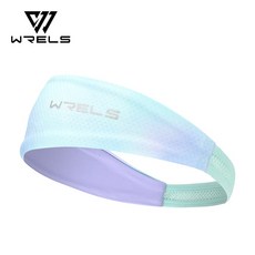 WRELS 초경량 스포츠 헤드밴드 반사 로고 3중 흡한속건 미끄럼방지 남녀공용 등산 캠핑 러닝 여름용, 1개, 스카이블루